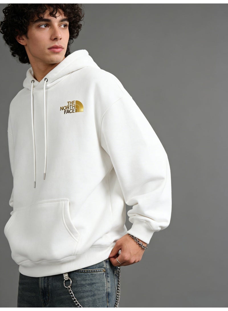 THE NORTH FACE 2026 The North Face Gold Logo Unisex Hoodie, Premium Fleece Loose Fit Pullover Hooded Sweatshirt for Men & Women, Outdoor Casual Streetwear Essential - Image 3